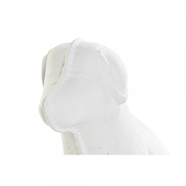 Lampe de bureau blanc porcelaine led chien (25 x 10 x 19 cm)