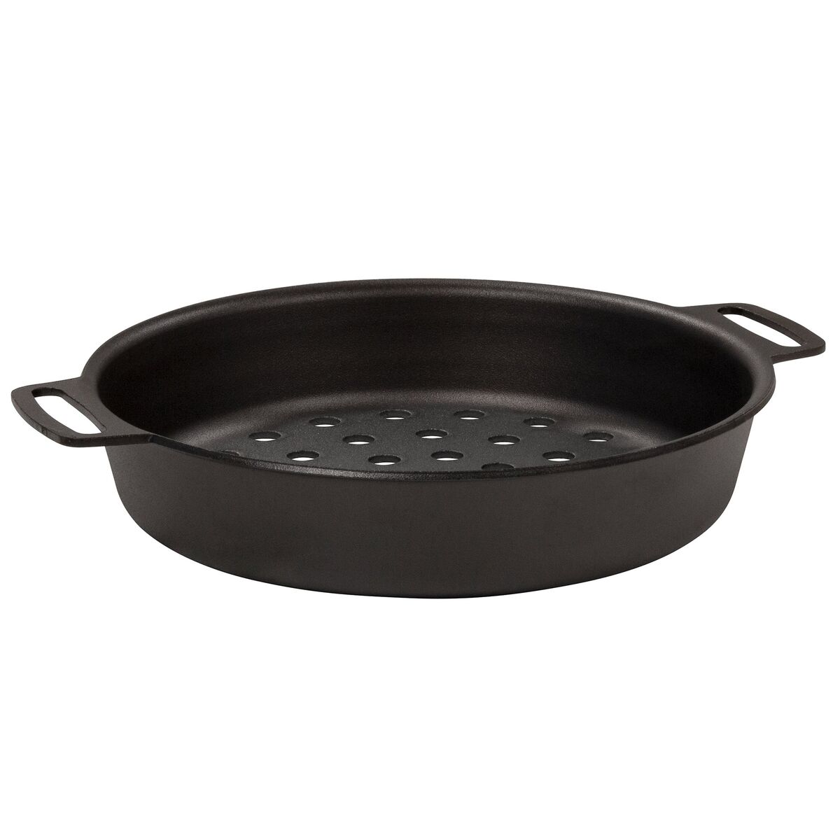 Perforert grillform, Ø24 cm, karbonstål