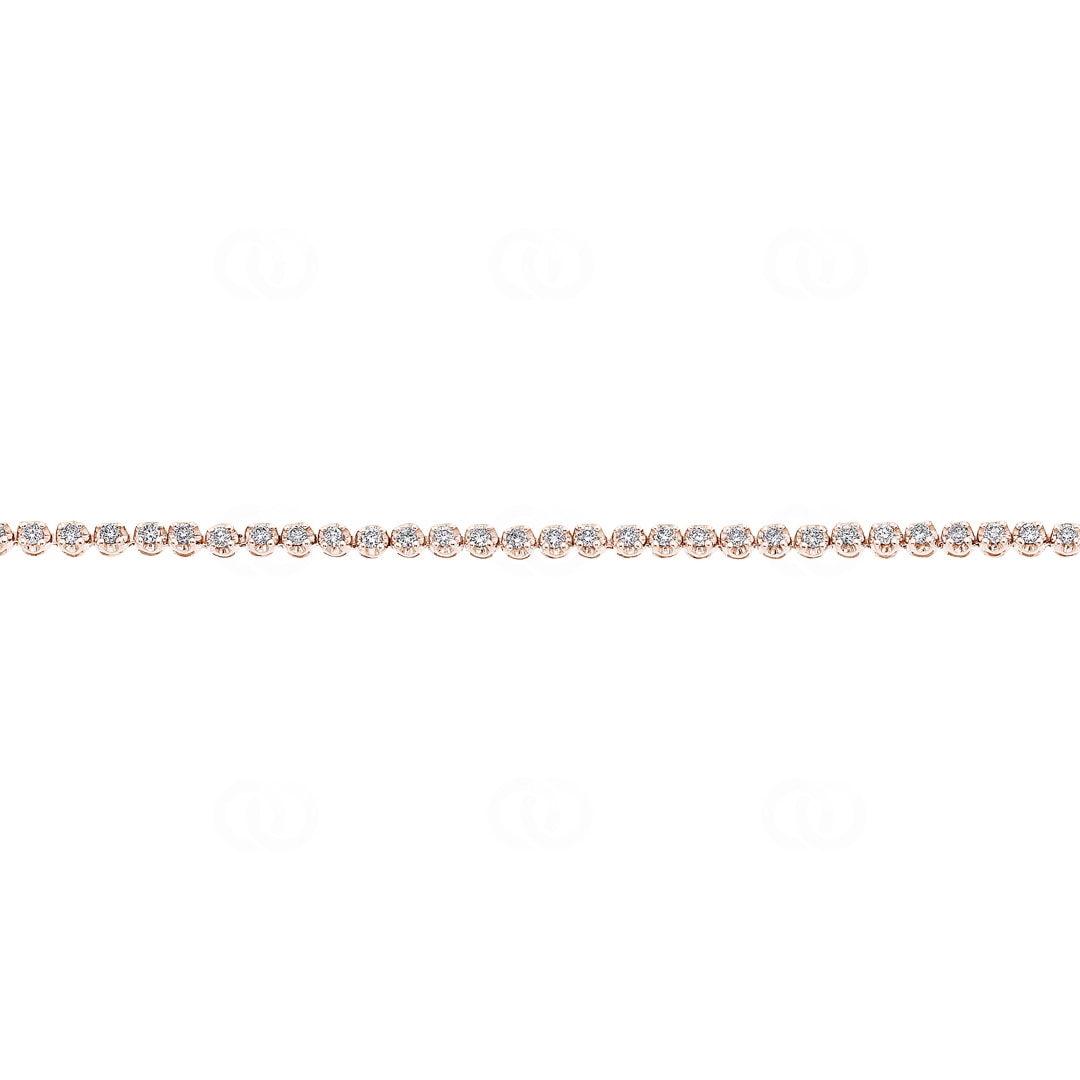 1.00 Karat Diamanten Tennisarmband 750/18 K Roségold