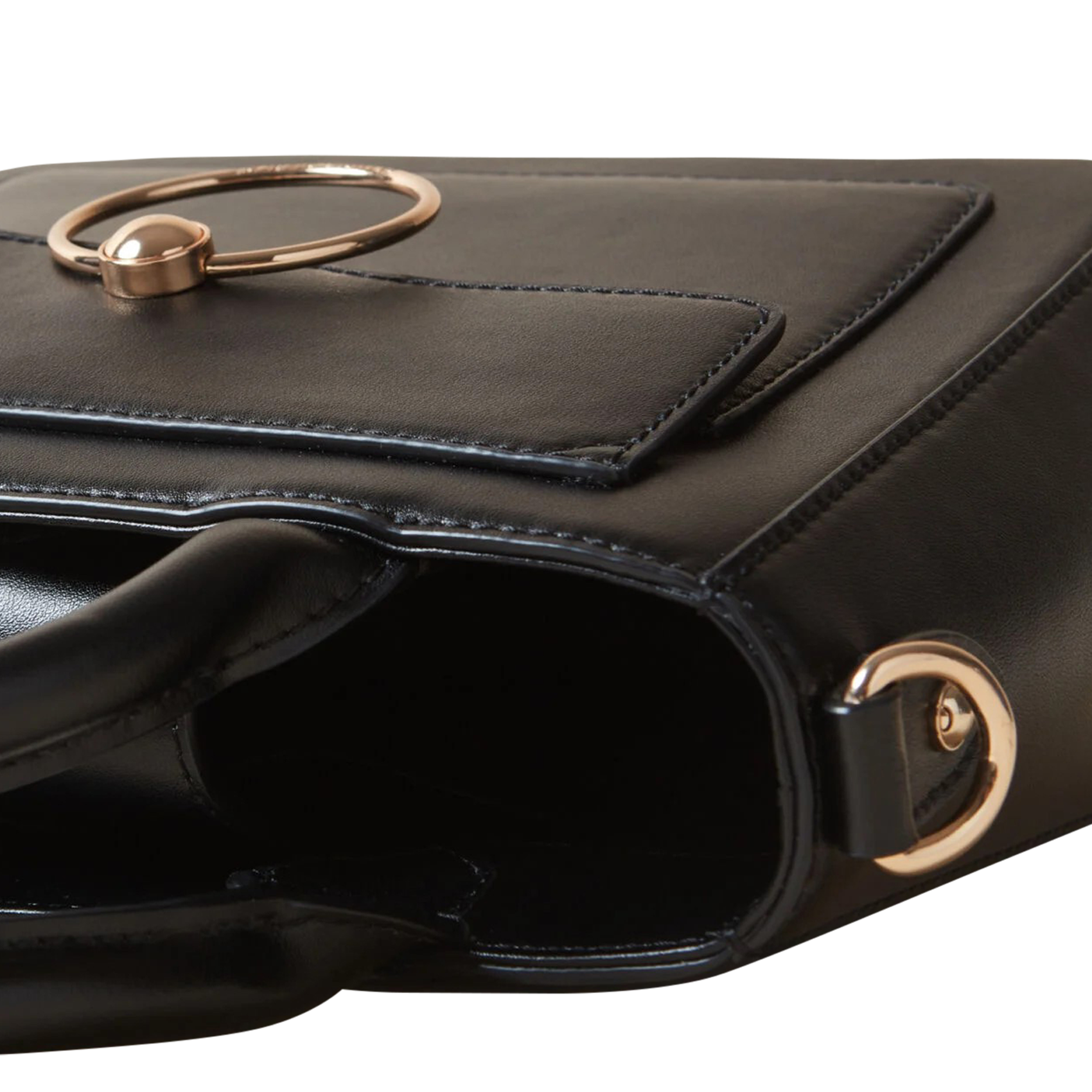 Sac bandoulière en cuir | Noir