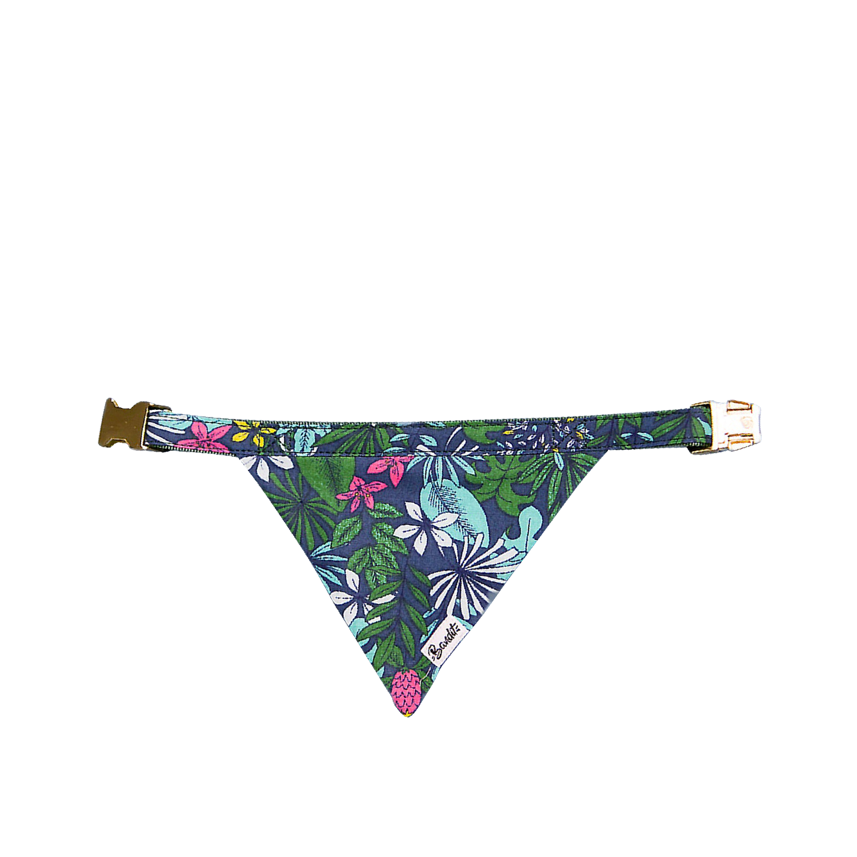 TROPIQUES - Bandana pour chien imprimé tropical | Bleu