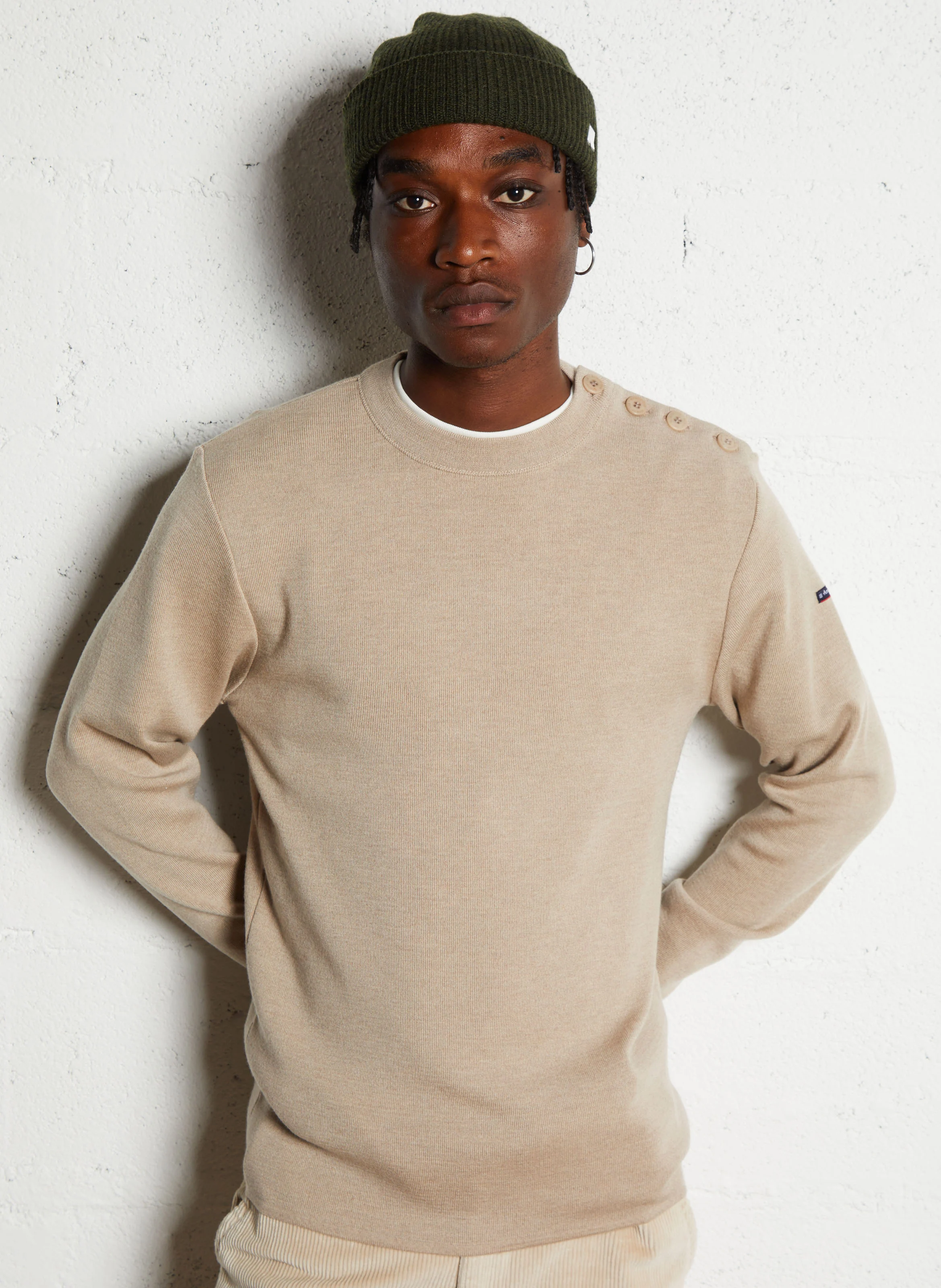 GOULENEZ - Pull col rond regular fit en laine | Multicolore