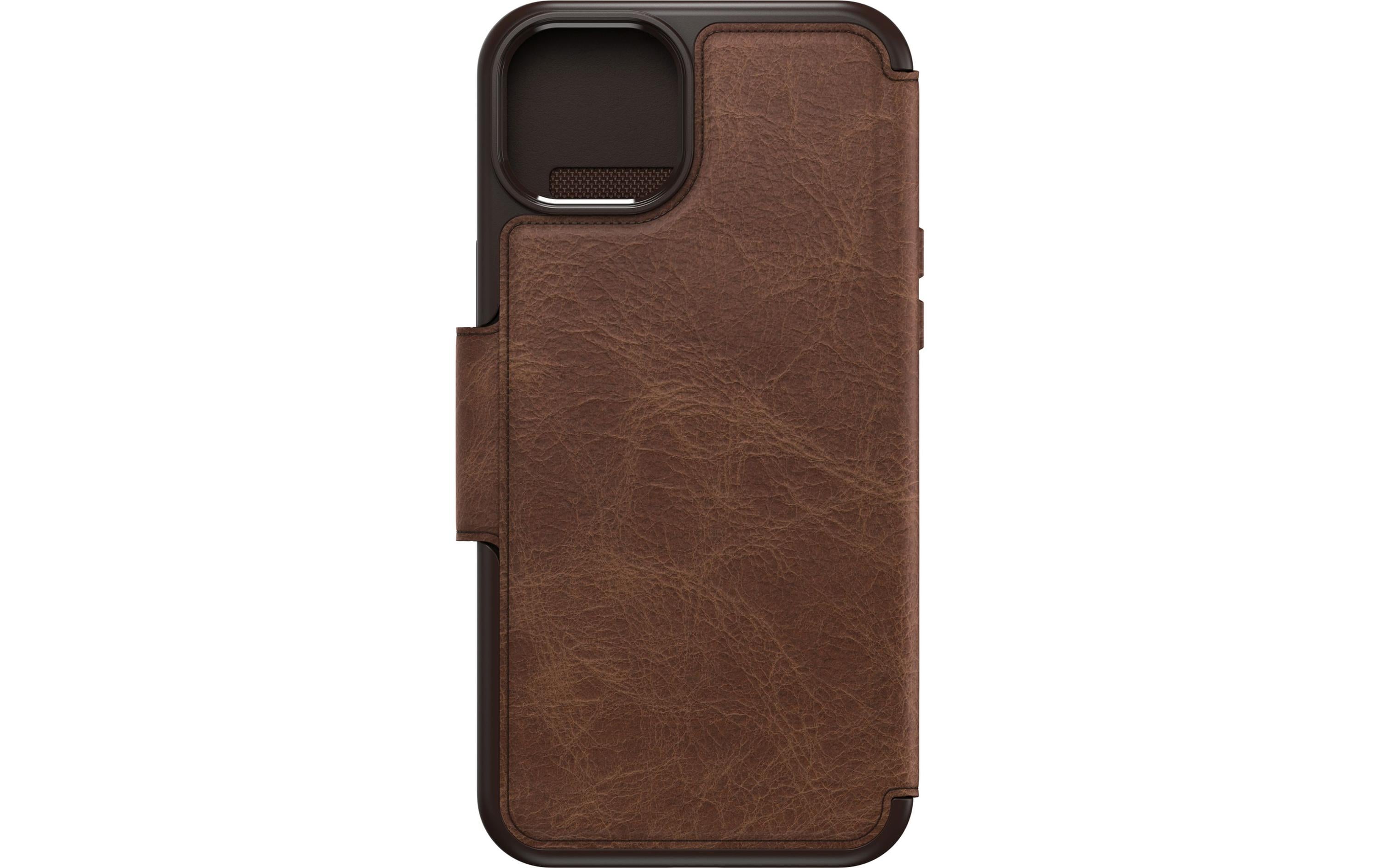 Book Cover Strada iPhone 15 Plus BraunSchutzhülle für das Apple iPhone 15 Plus