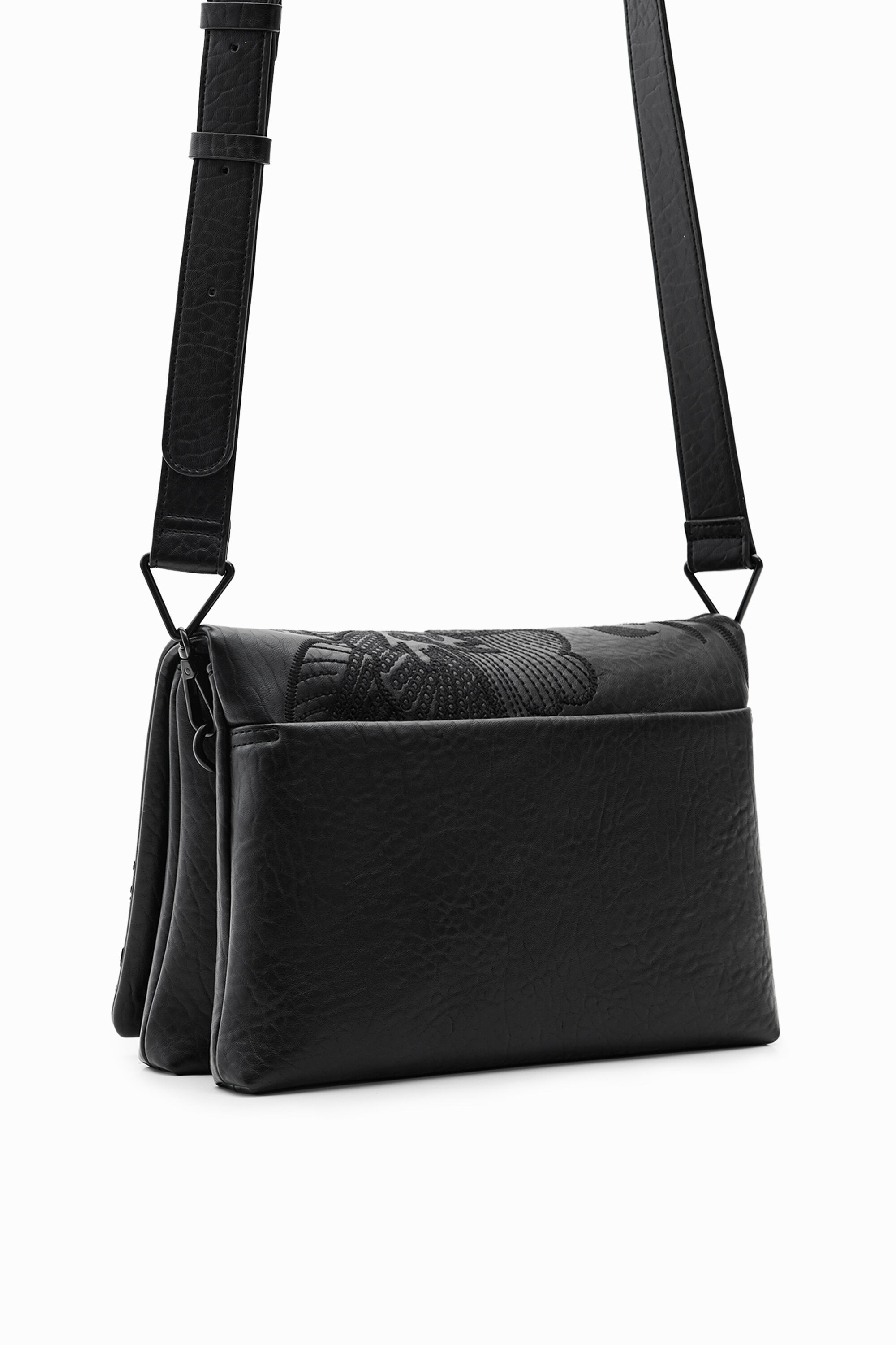 Sac à bandoulière moyen fleurs brodées