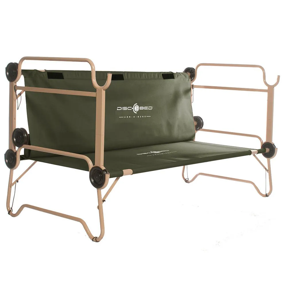 Disc-O-Bed -  Disc-O-Bed Feldbett Arm-O-Bunk mit Seitentaschen oliv
