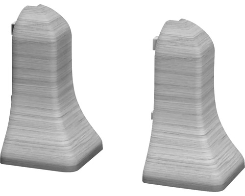 Buitenhoekplint, geschuimd, rustiek eiken (2 stuks)