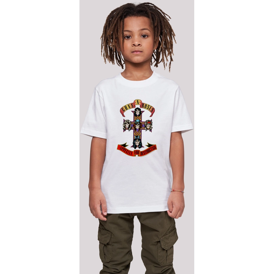 F4NT4STIC T-Shirt Guns 'n' Roses Band Appetite For Destruction weiß