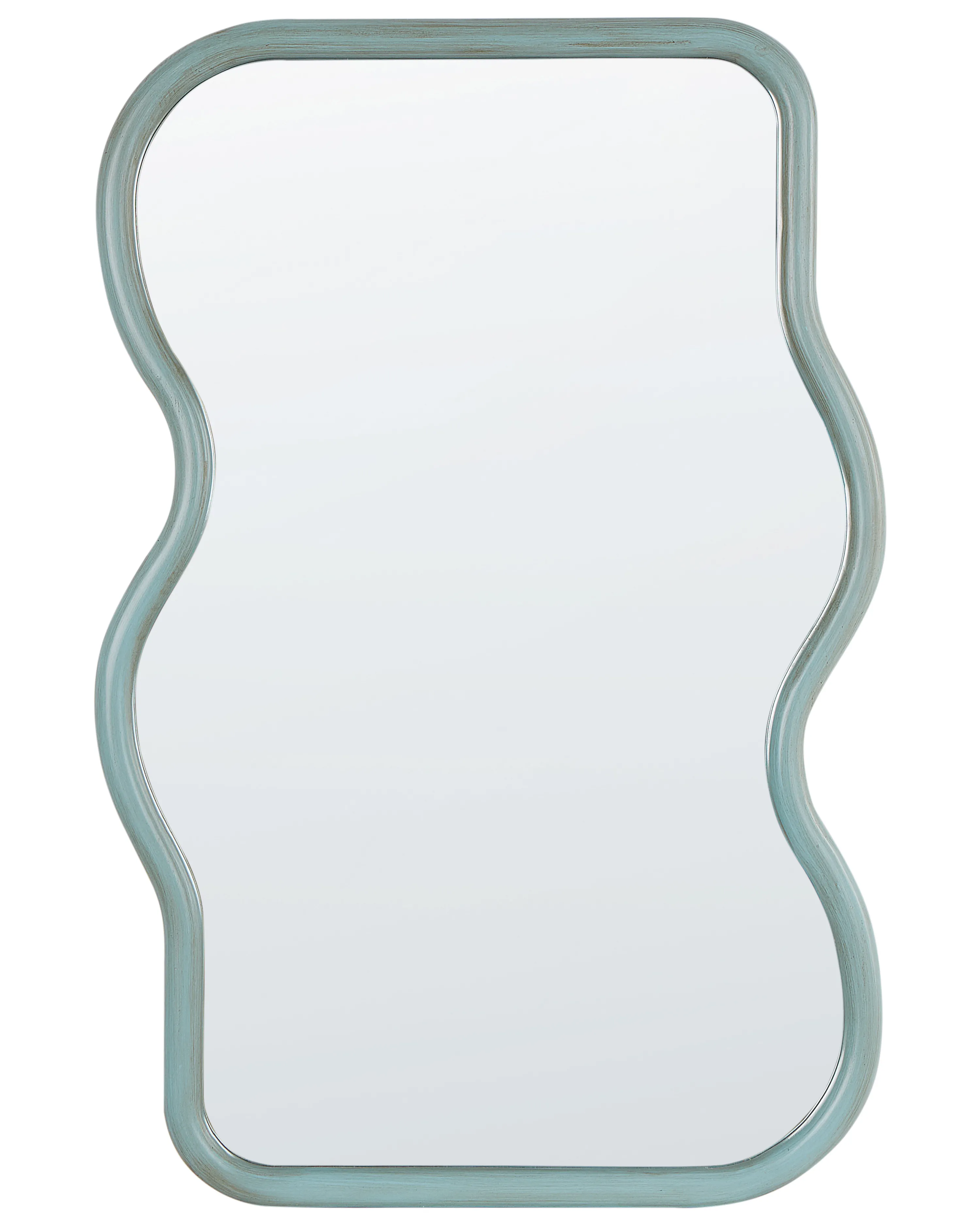 Wandspiegel RONNET 60 cm 90 cm Paulowniahout Lichtblauw