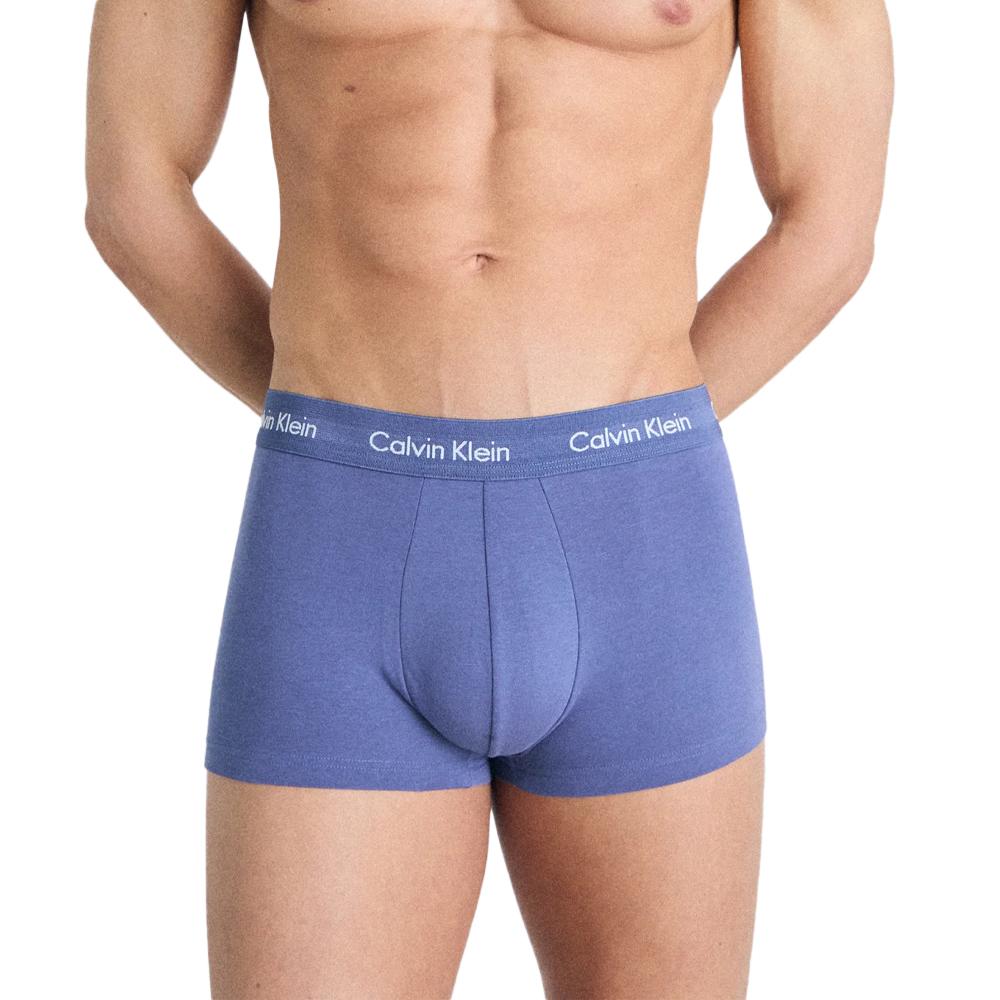 Calvin Klein Jeans 3x Boxers Bleu/Rose/Gris Homme Calvin Klein Jeans Low Rise
