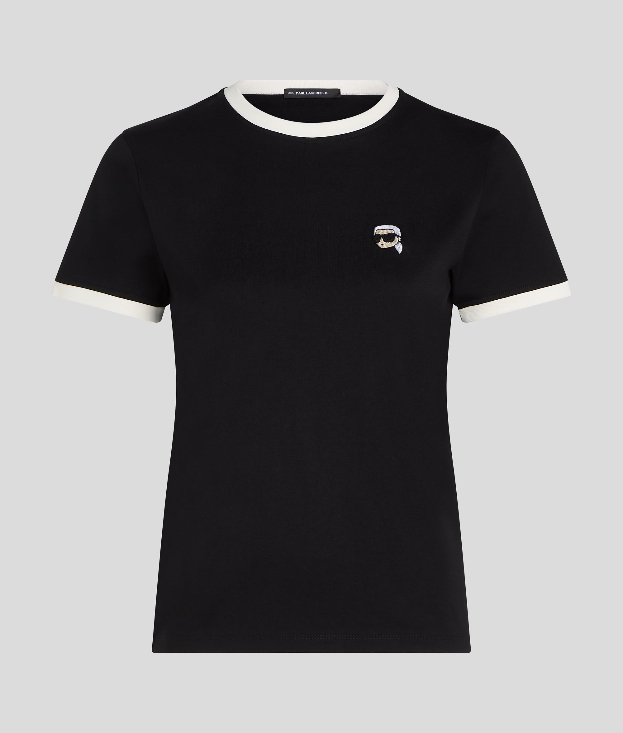 Ikon T-shirt met contrastbies