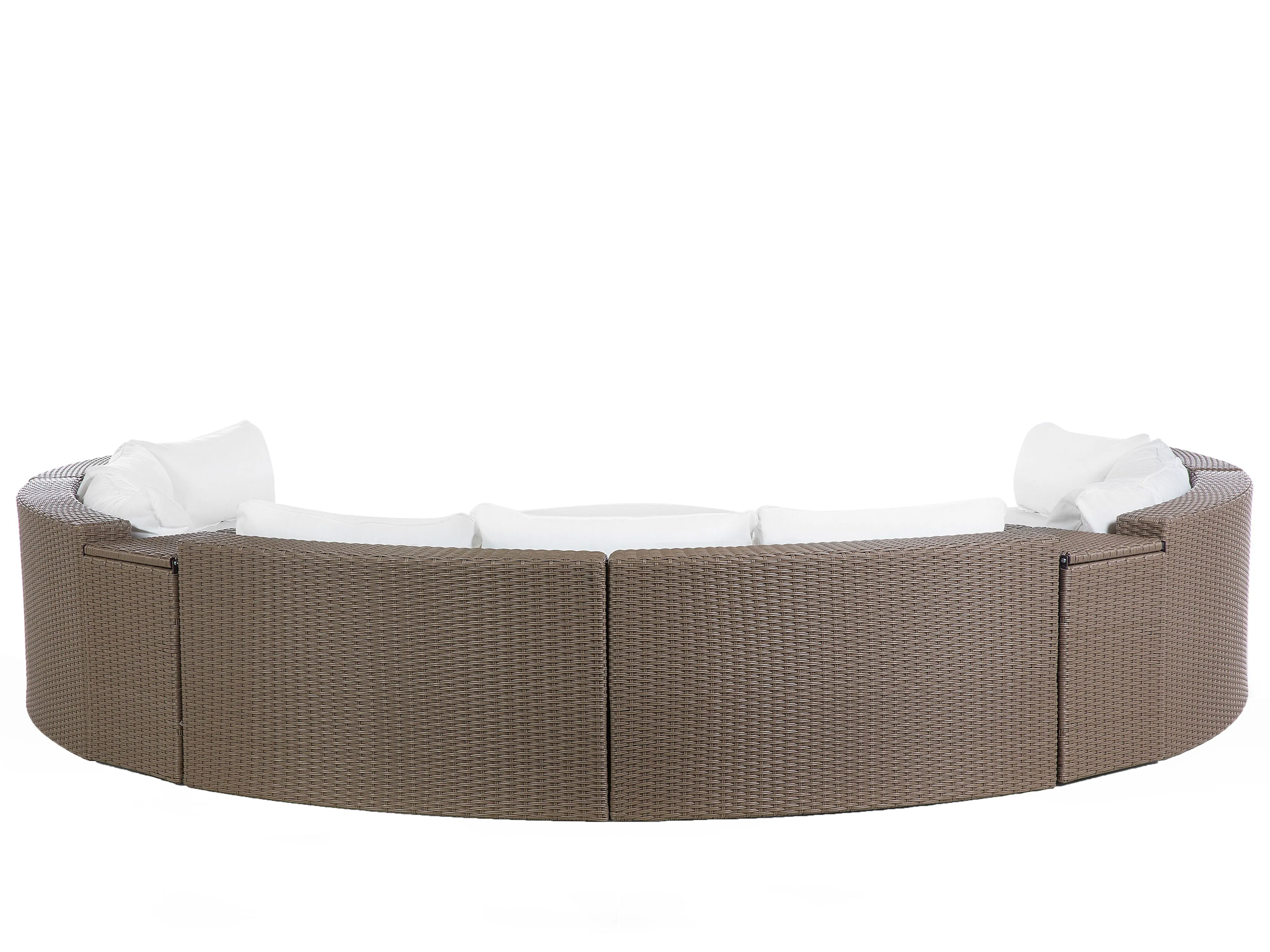 Loungeset met tafel 9-zits SEVERO PE rotan Bruin