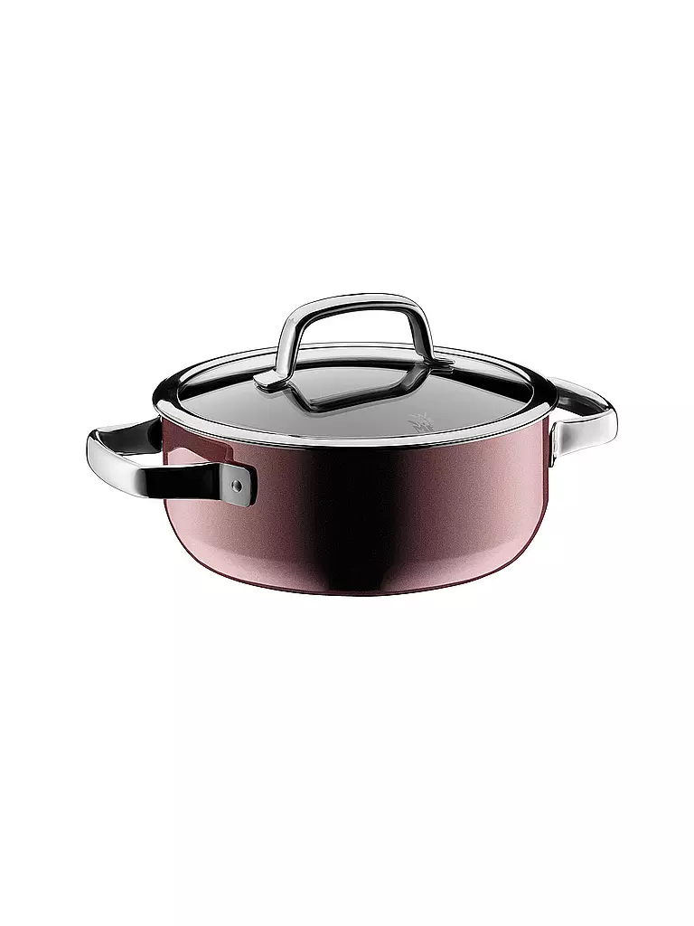 WMF Fusiontec Mineral Bratentopf mit Glasdeckel 20cm/2,4L Rose Quartz beere