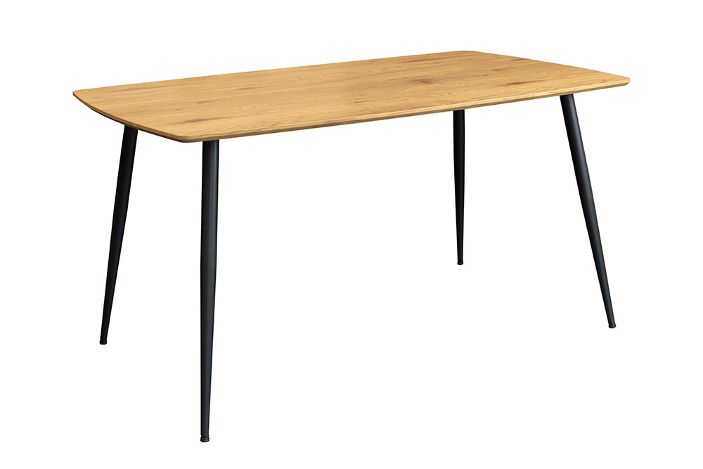 Industrial Esstisch APARTMENT 140cm natur Wildeiche schwarzes Metallgestell