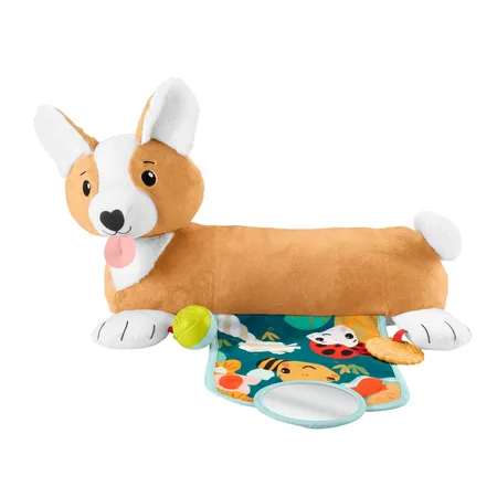 Fisher-Price 3-in-1 Hündchen Spielkissen für Bauchlage mit 3 Spielzeugen