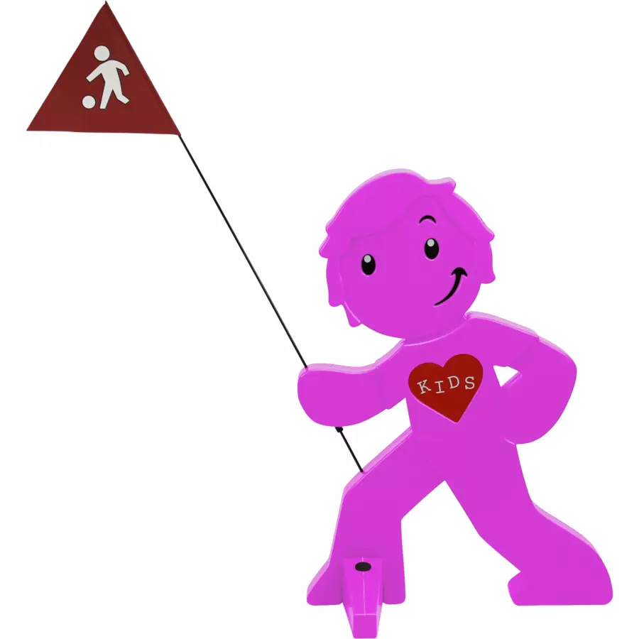 BEACHTREKKER Streetbuddy Warnfigur für mehr Kindersicherheit - magenta
