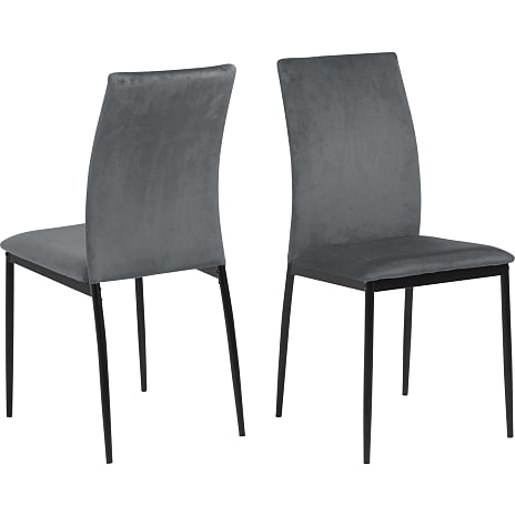 Demina spisebordsstol - mørkegrå velour