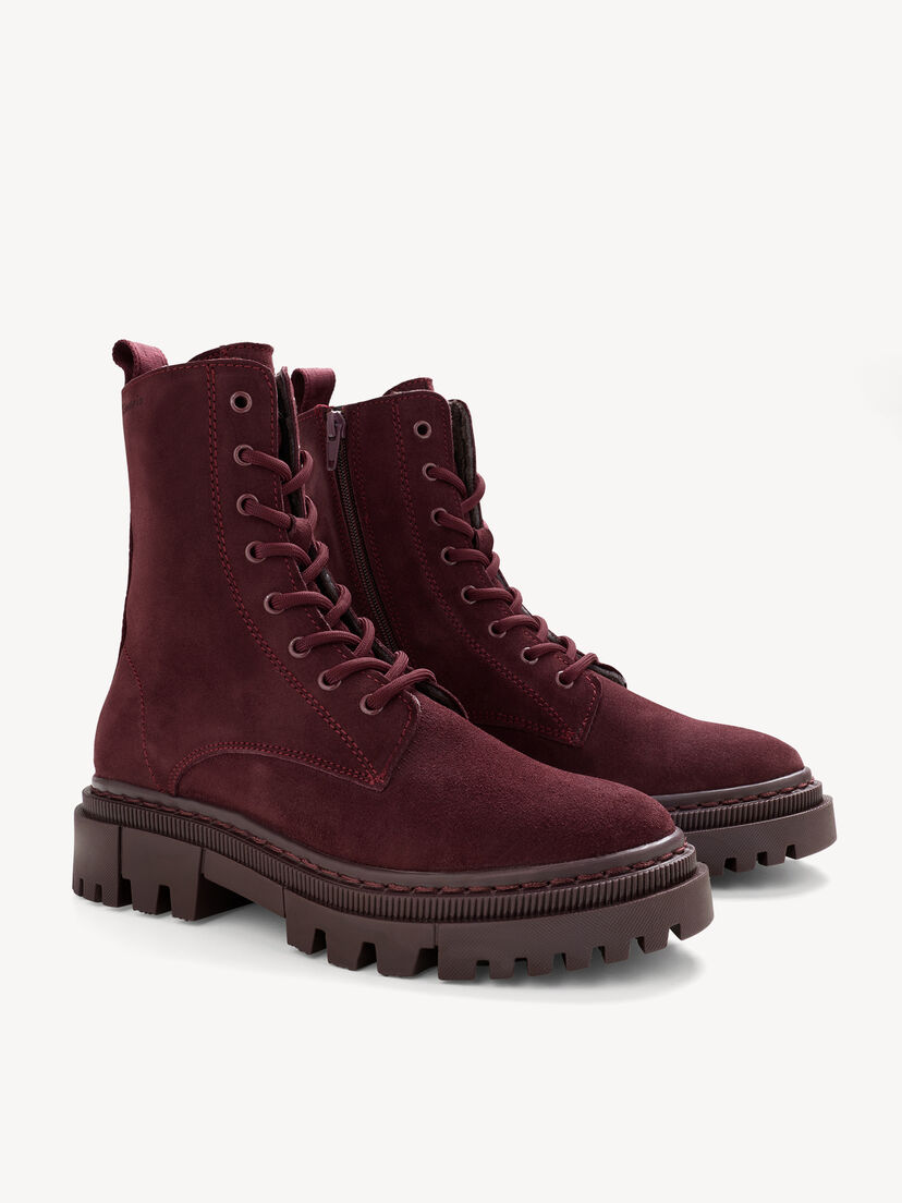 Leren Enkellaarsje - rood