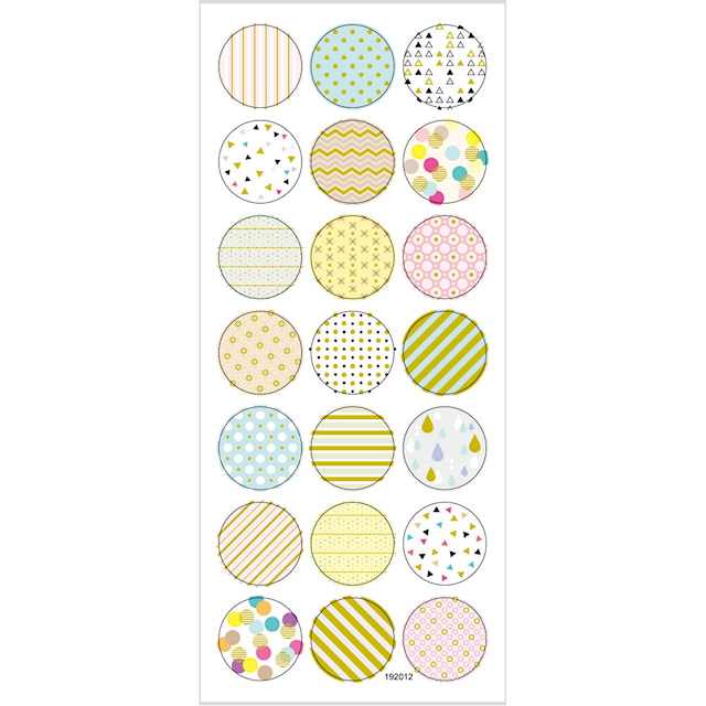 Stickers, pastell, ark 10x23 cm, 1 ark