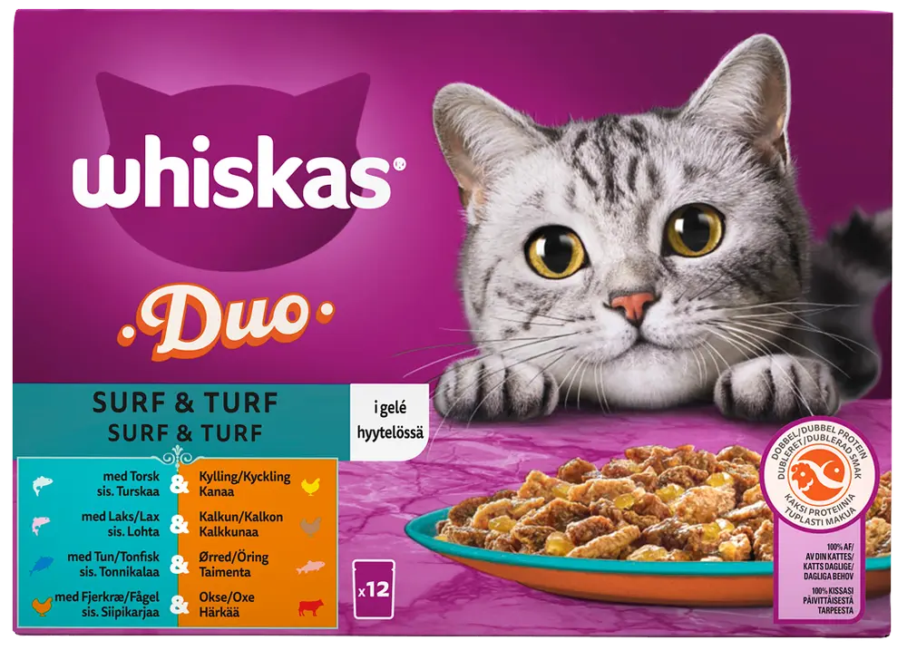 Whiskas duo Suft & Turf - 12 x 85g