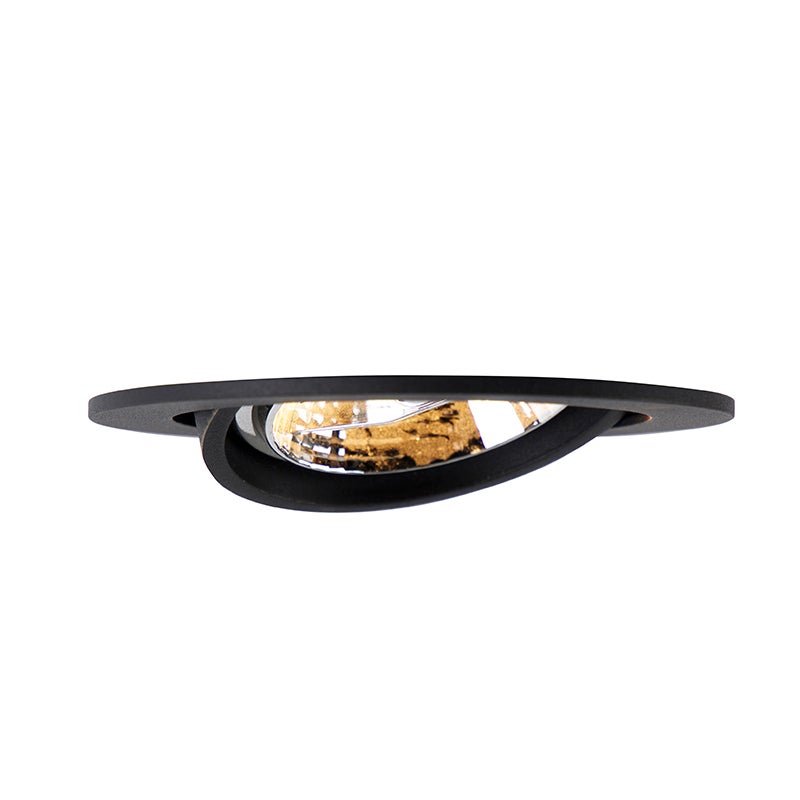 Moderne inbouwspot, zwart, draaibaar, AR70 - Cisco