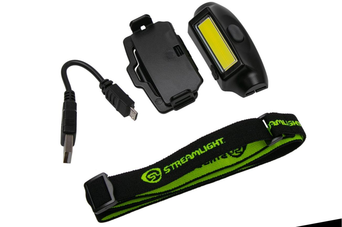 Streamlight Bandit 61702 lichtgewicht oplaadbare hoofdlamp, 180 lumen, zwart