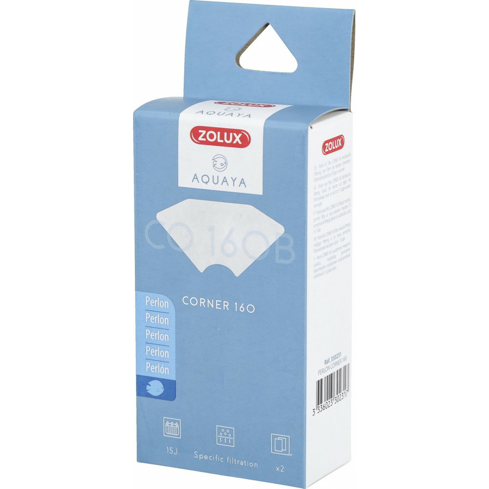 Filtre pour pompe corner 160, filtre co 160 b perlon x 2. Pour aquarium.