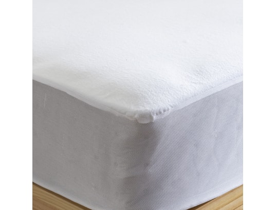 TERRE DE NUIT - Protège matelas coton bio molleton bonnet 27 blanc 90x200 ...