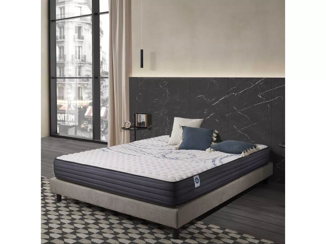 Naturalex - Matelas Perfectsleep 180x200 cm - Mousse HR - Accueil Blue Latex - Mémoire de forme, Parfait soutien, Confortable, 2 faces été, hiver- Antibactérien