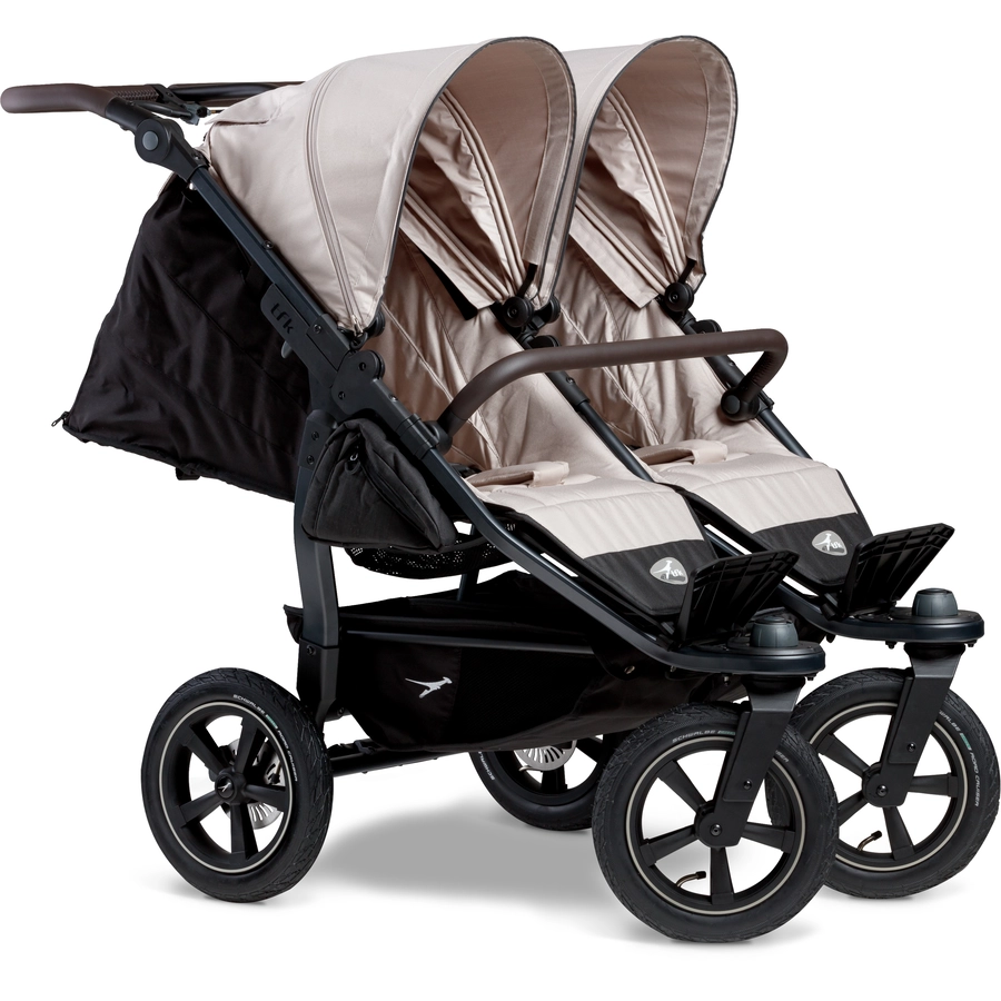 tfk Zwillingskinderwagen Duo 2 mit Luftrad-Set Sand