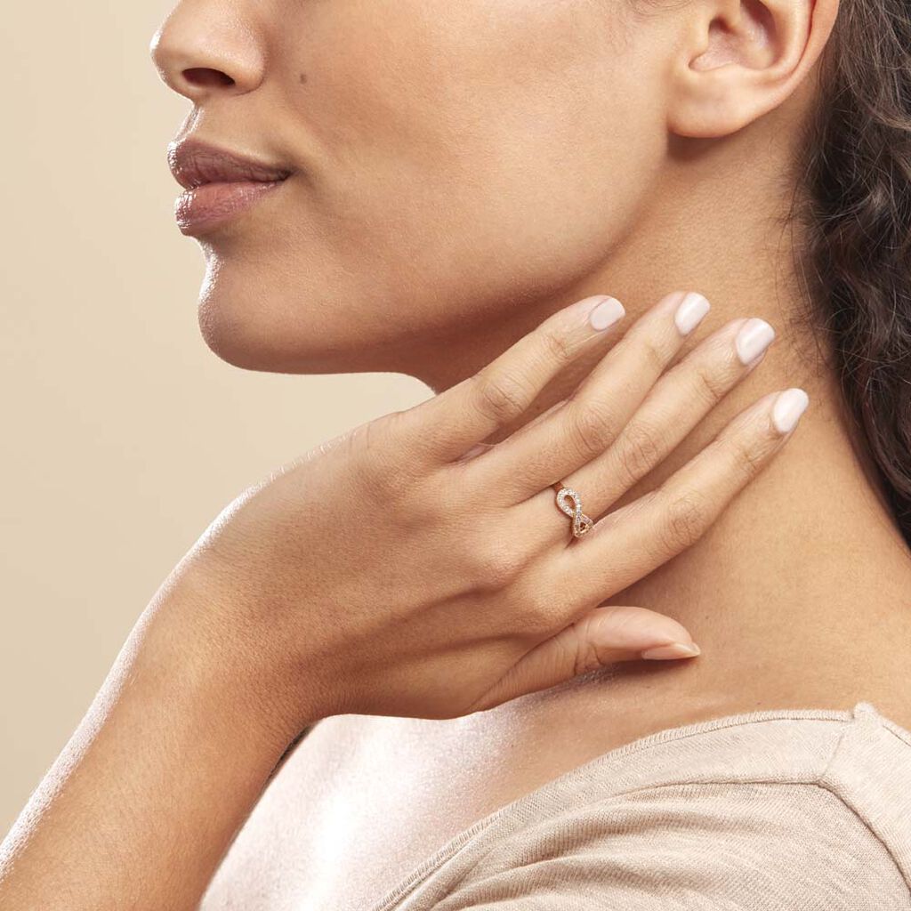 Bague Merane Plaqué Or Jaune Oxyde De Zirconium