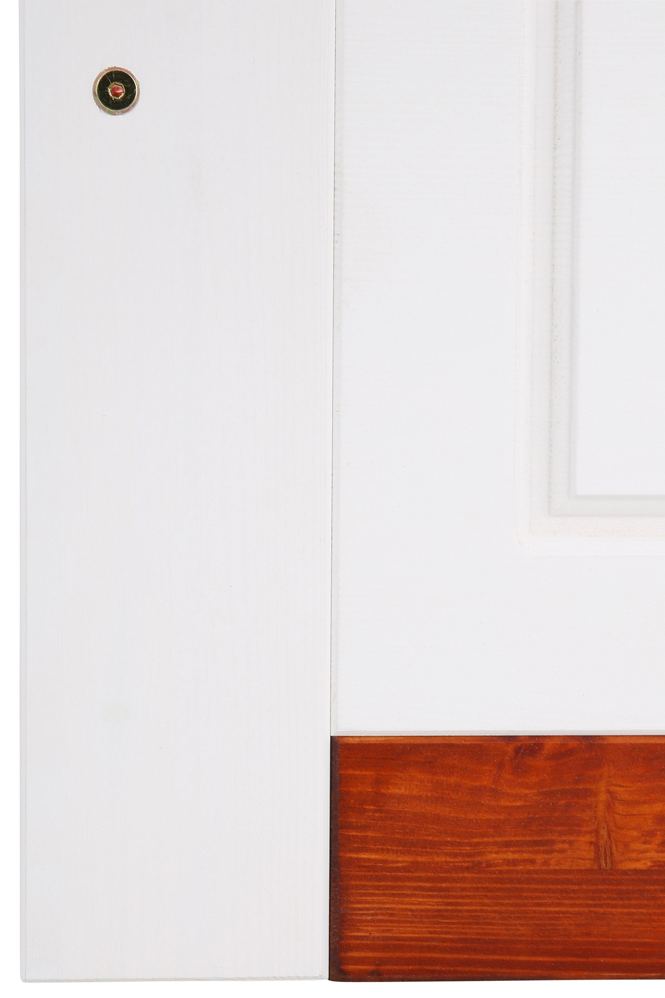 Home affaire Massivholzbett »Madrid, Landhausstil, hohe Belastbarkeit!« Breite/Belastbarkeit 180cm/220 KG, 160cm/200 KG, 90cm/=120 KG,  aus FSC®-zertifizierter Kiefer, INKLUSIVE Rollrost, Kassettenoptik