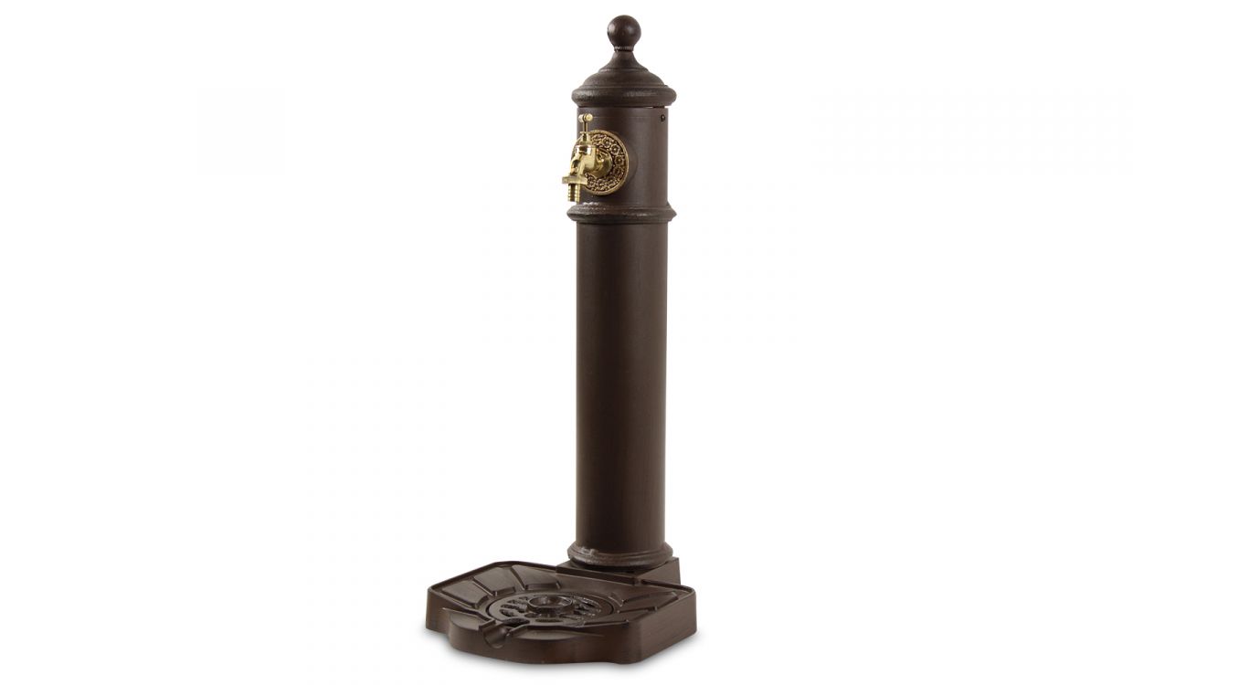 Fontaine de jardin aluminium, métal marron 29x33.5x72cm - aluminium-métal