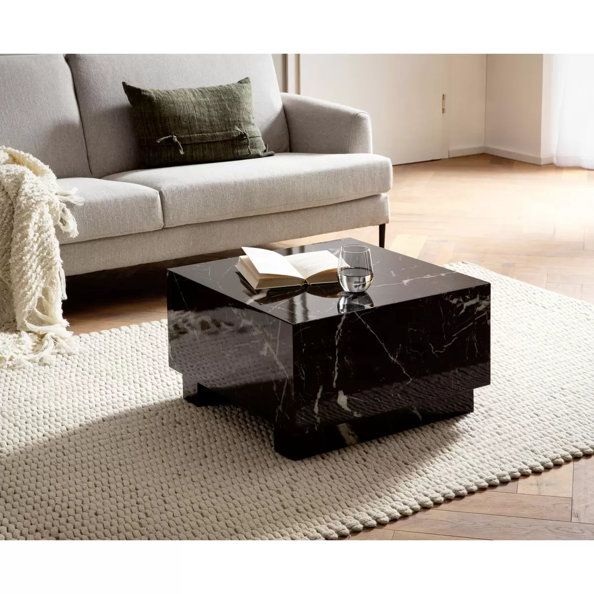 Couchtisch Poitiers schwarz,weiss
