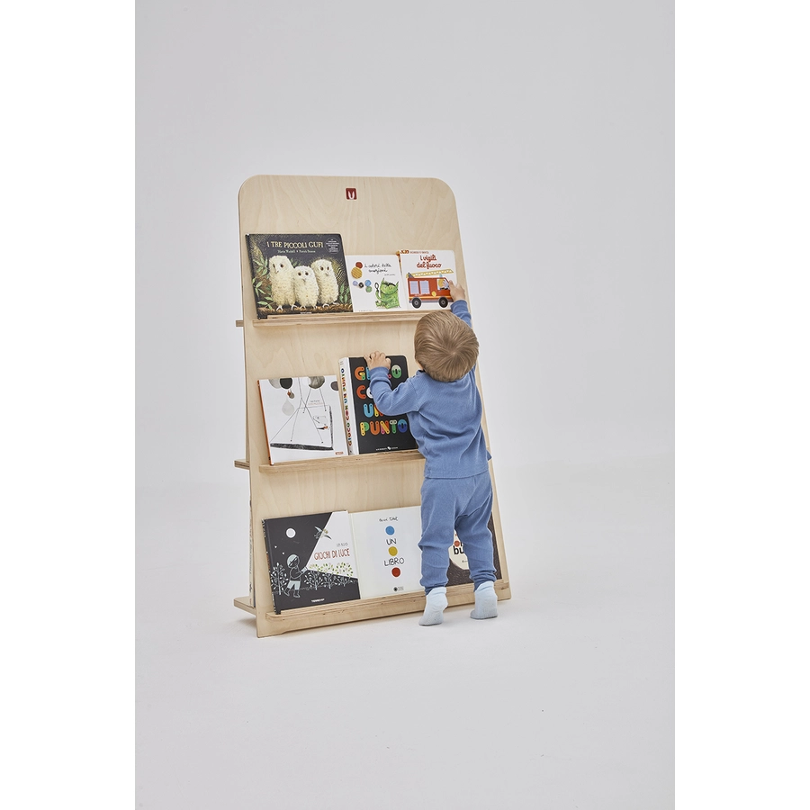 Bianconiglio Kids® BUK 100 Bücherregal Montessori natur unlackiert