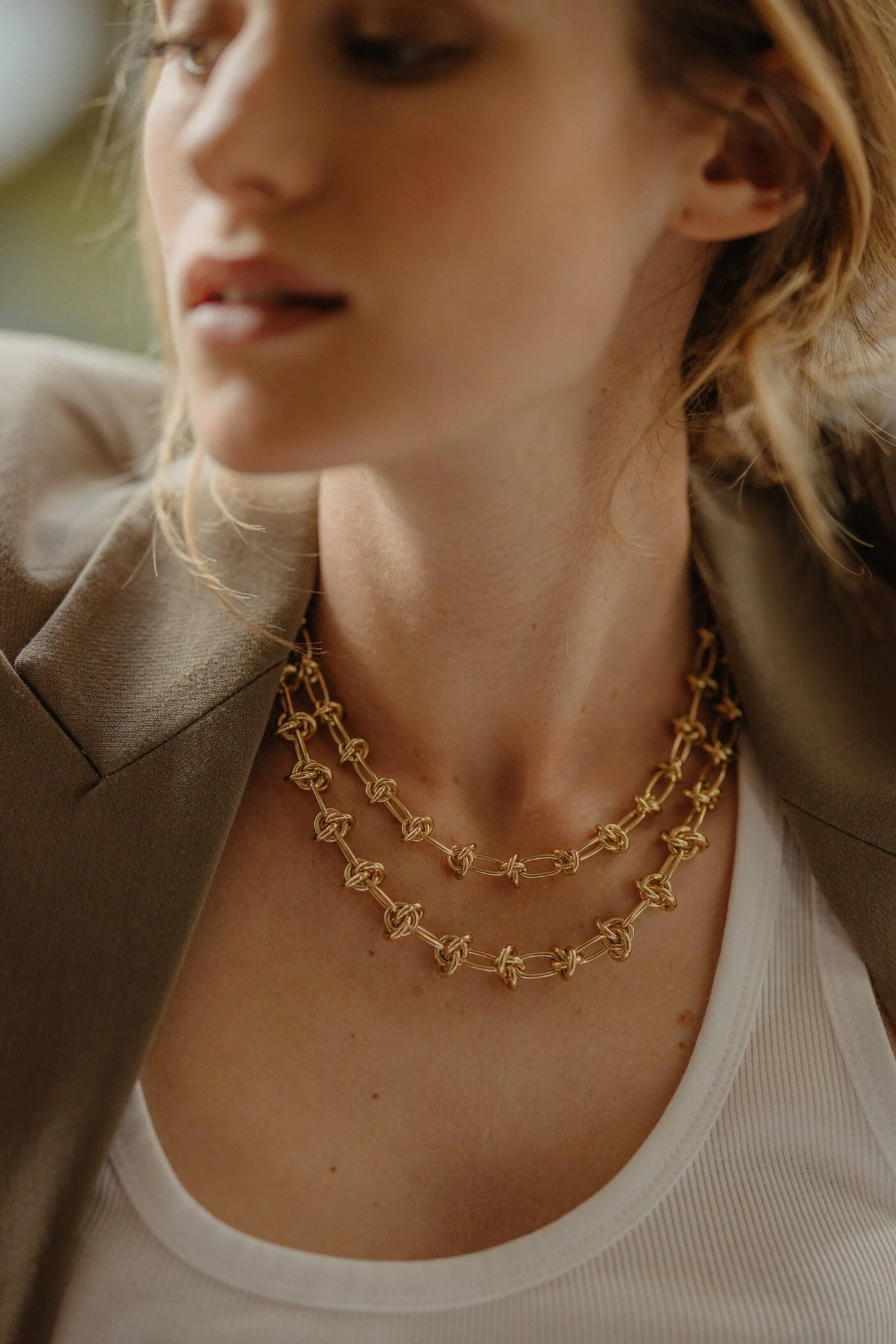 ATHÉNA - Maxi collier doré à l'or fin | Doré
