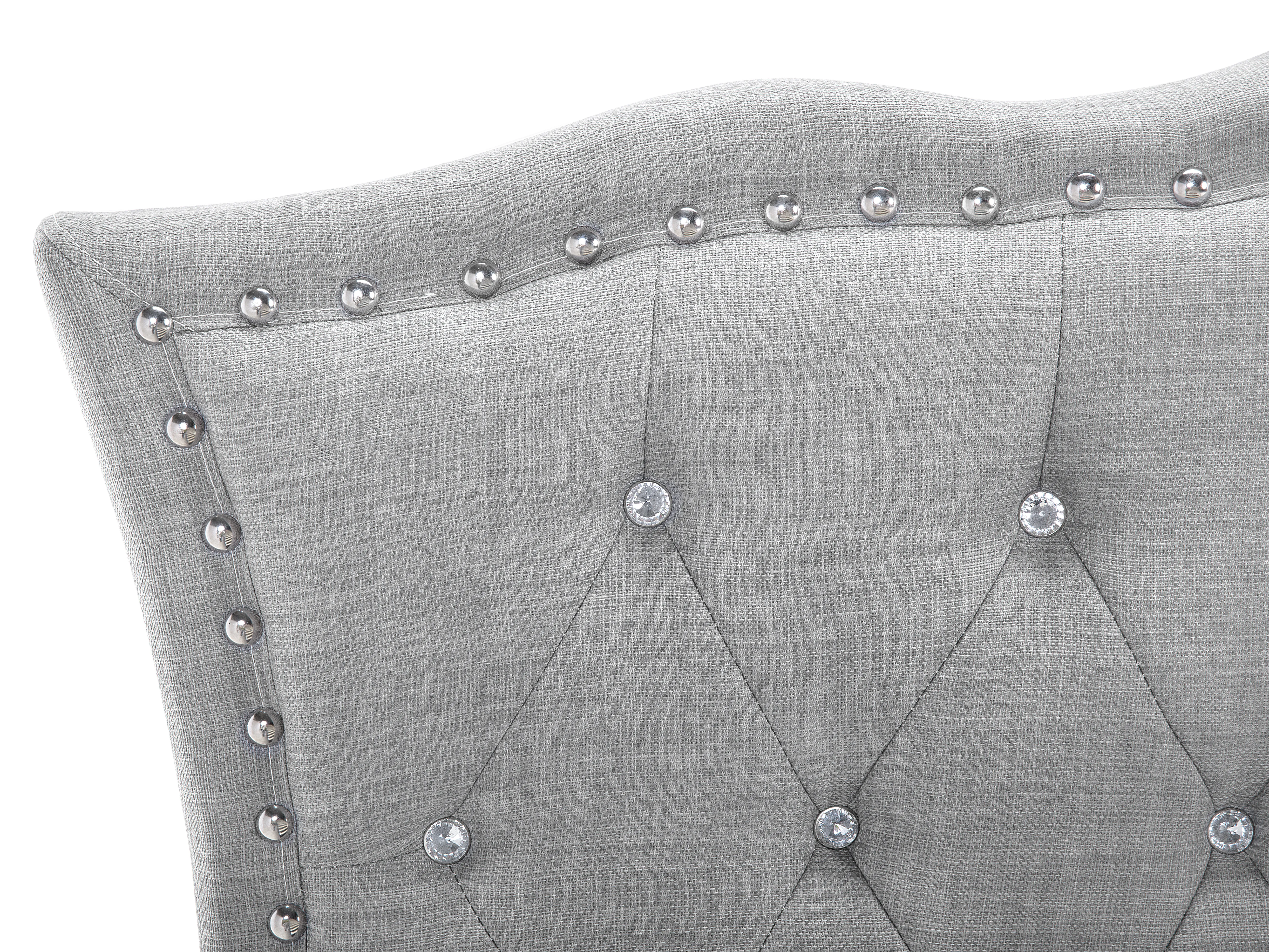 Bed Stof METZ 90 x 200 cm Lichtgrijs