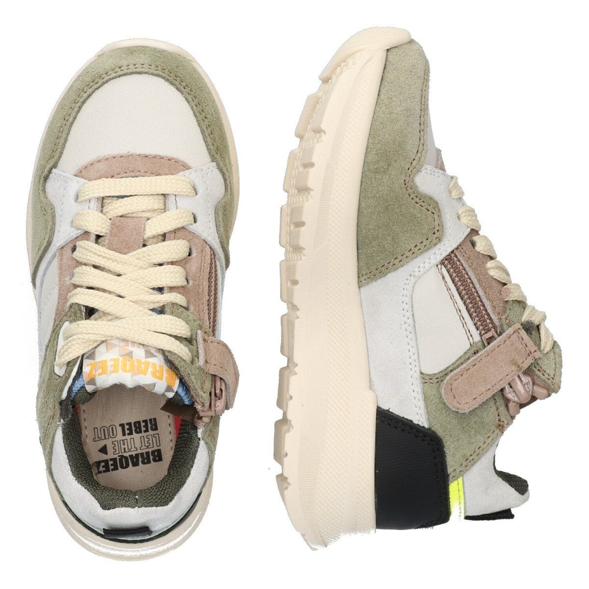 Fallon Flow - Lage Sneakers Braqeez Groen