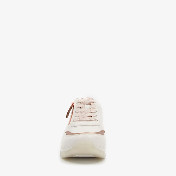 Softline dames sneakers wit brons