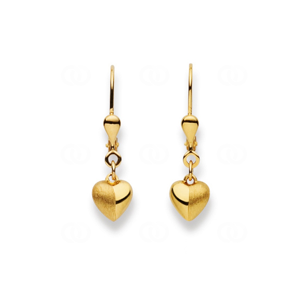Ohrhänger 750/18 K Gelbgold Herz