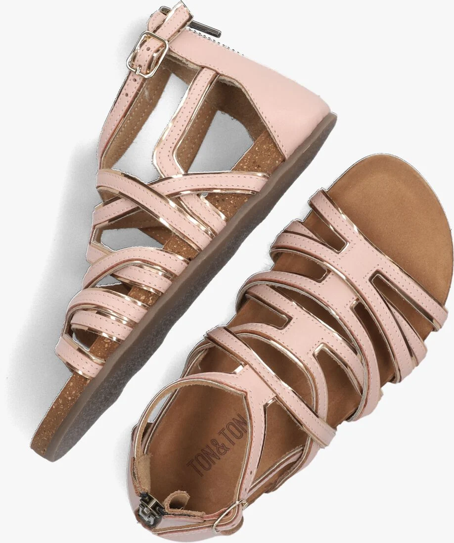 TON & TON roze ton & ton sandalen valentina