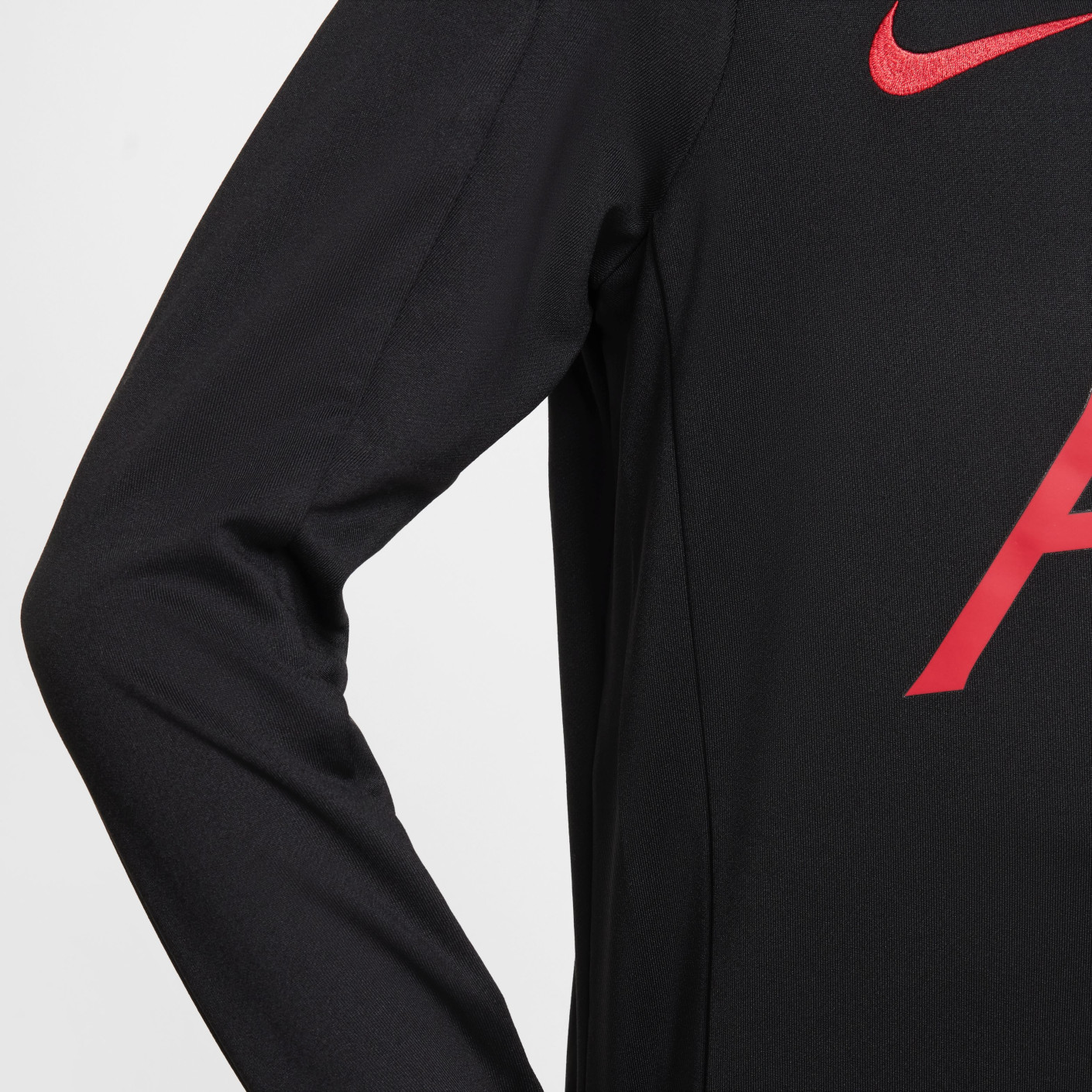 Nike Liverpool Strike Trainingstrui 1/4-Zip 2024-2025 Kids Zwart Rood Gebroken Wit