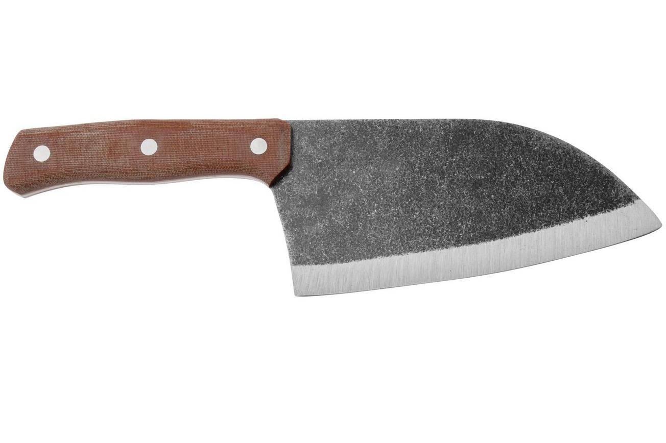 Condor Serbian Kuvar Cleaver CTK5009-62-HC, 1075, Red Micarta, Goran Mihajlovic design, vaststaand mes