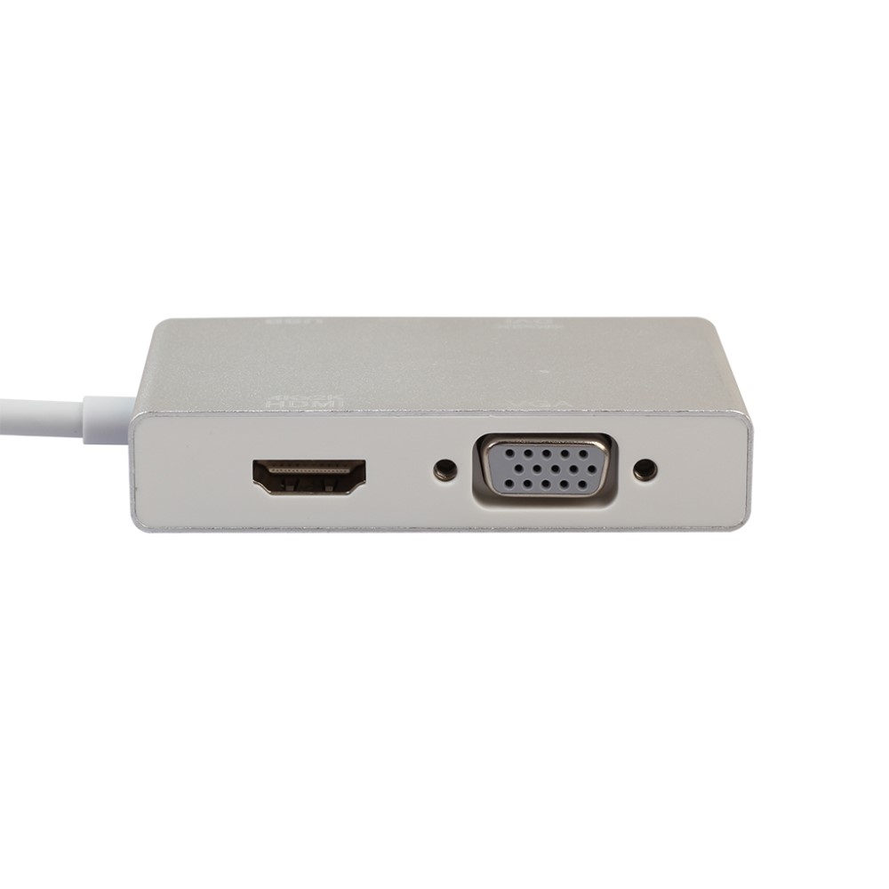 USB C auf VGA / HDMI / DVI / USB Apple MacBook Pro (ab 2016) / MacBook Air (2018) - Silber
