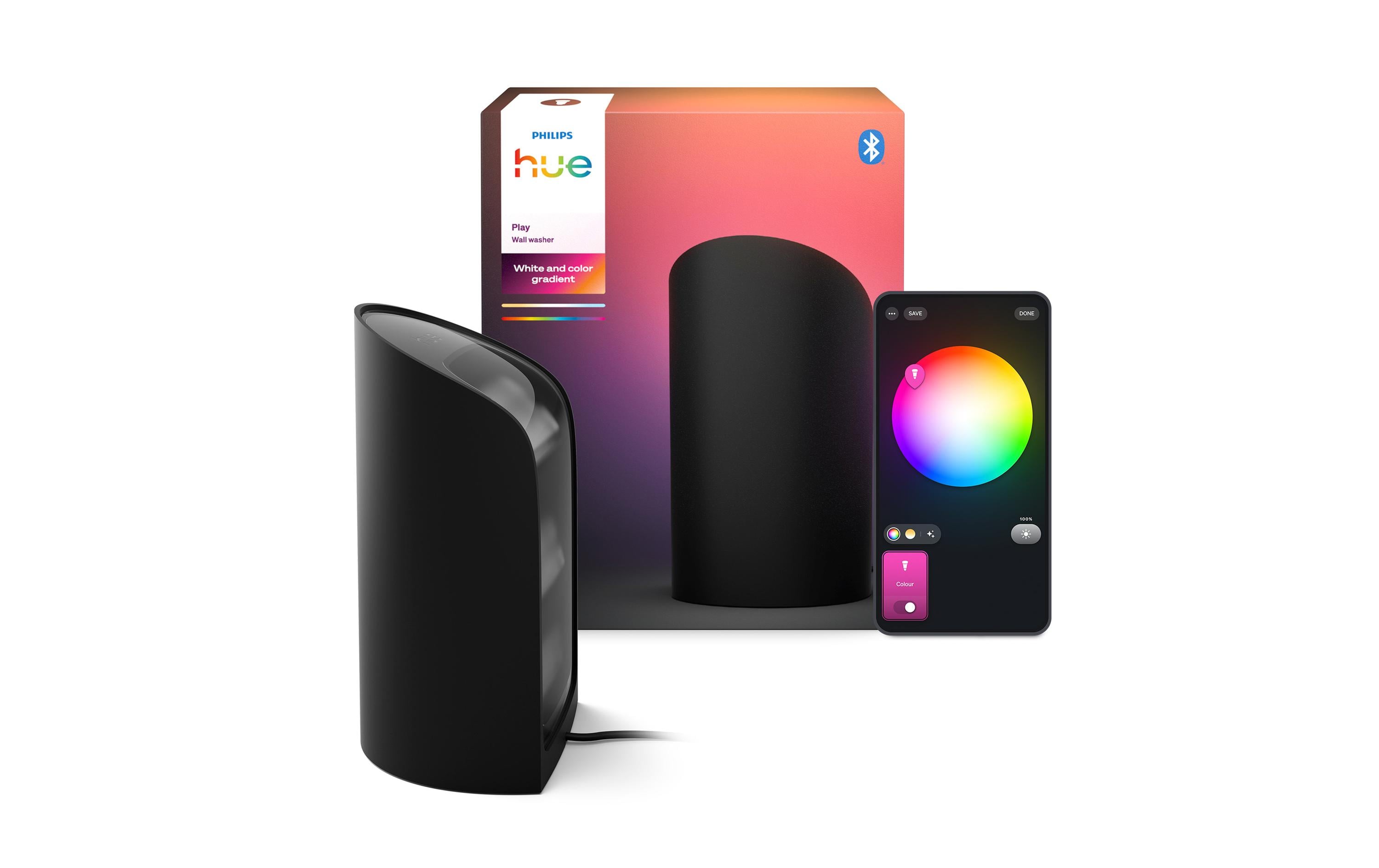 Play Wallwasher singel Schwarz<br>Play Wallwasher mit ColorCast Funktion
