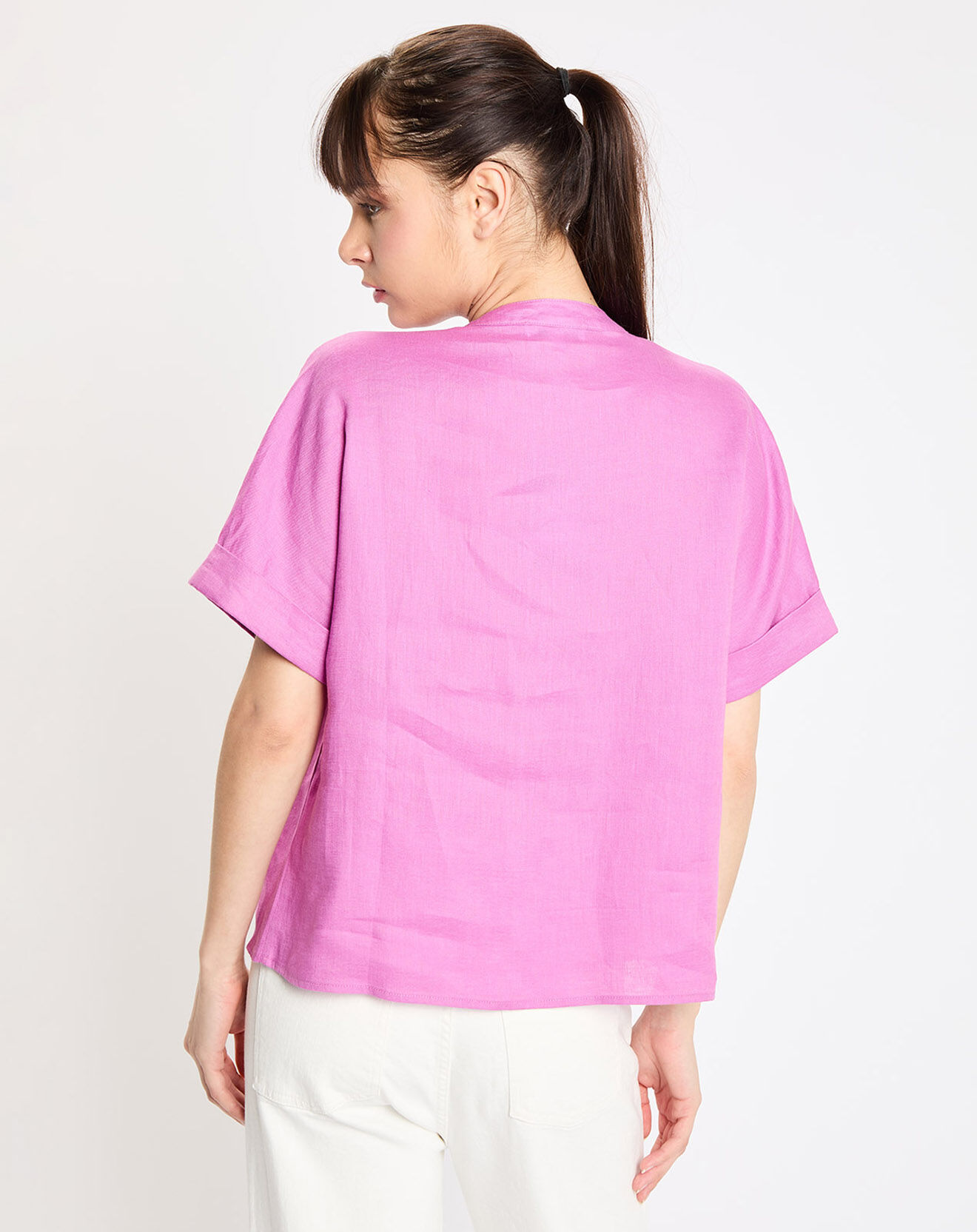 Jodhpur Top  100% Lin Alicia rose