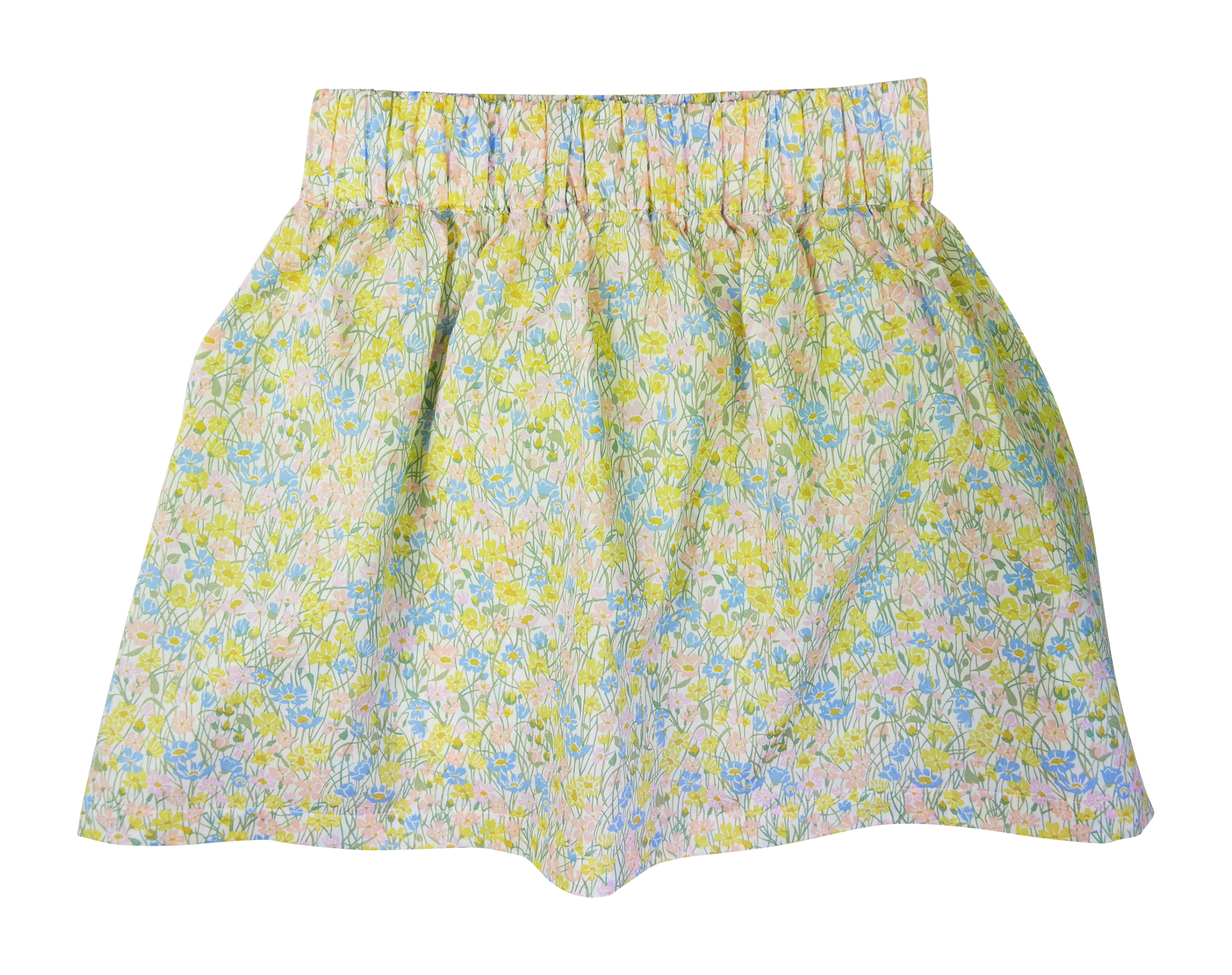 Jupe courte à imprimé fleuri | Jaune