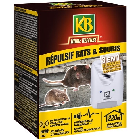Répulsif rats et souris 3 en 1 KB Home Defense ®