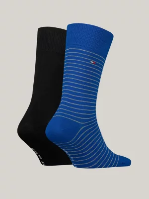 Pacote com 2 pares de meias clássicas listradas