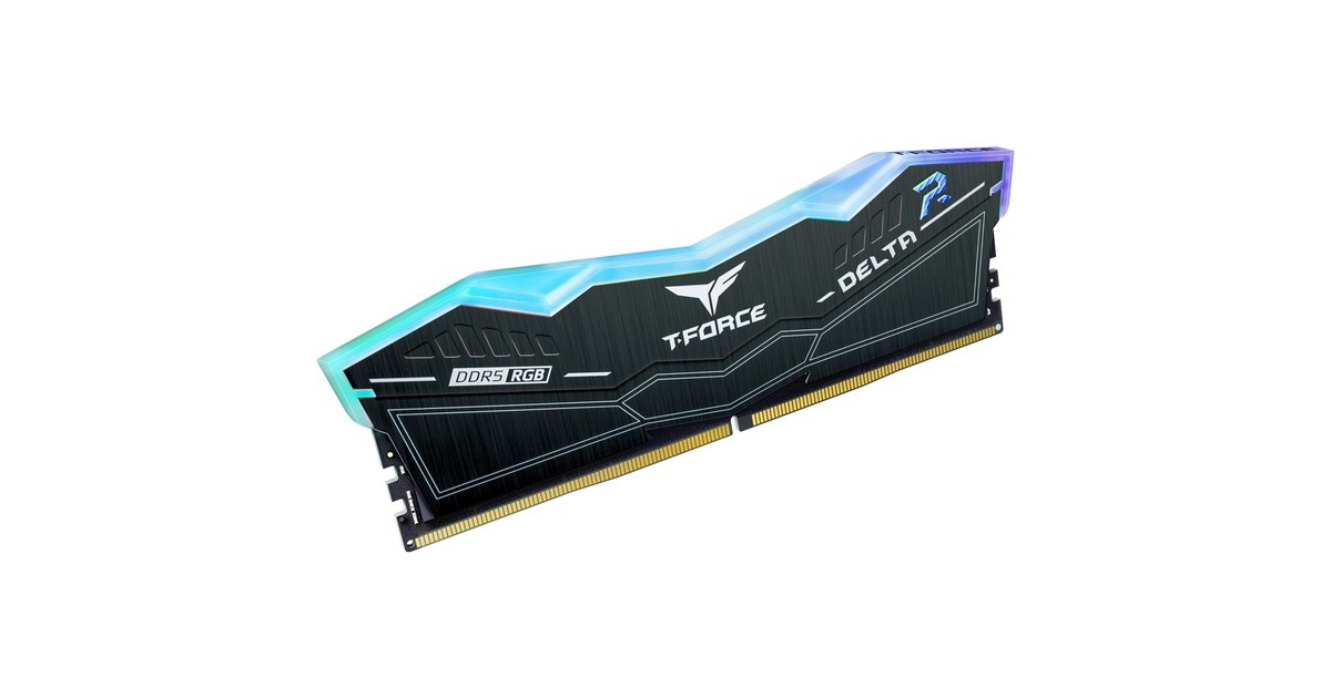 Team Group32 GB DDR5-6000 Kit werkgeheugen  (Zwart, FF3D532G6000HC30DC01, Delta RGB, XMP 3.0)