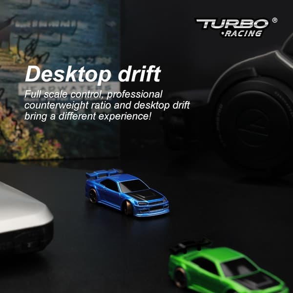 Turbo Racing DRIFT C64 1/76 Green - RTR